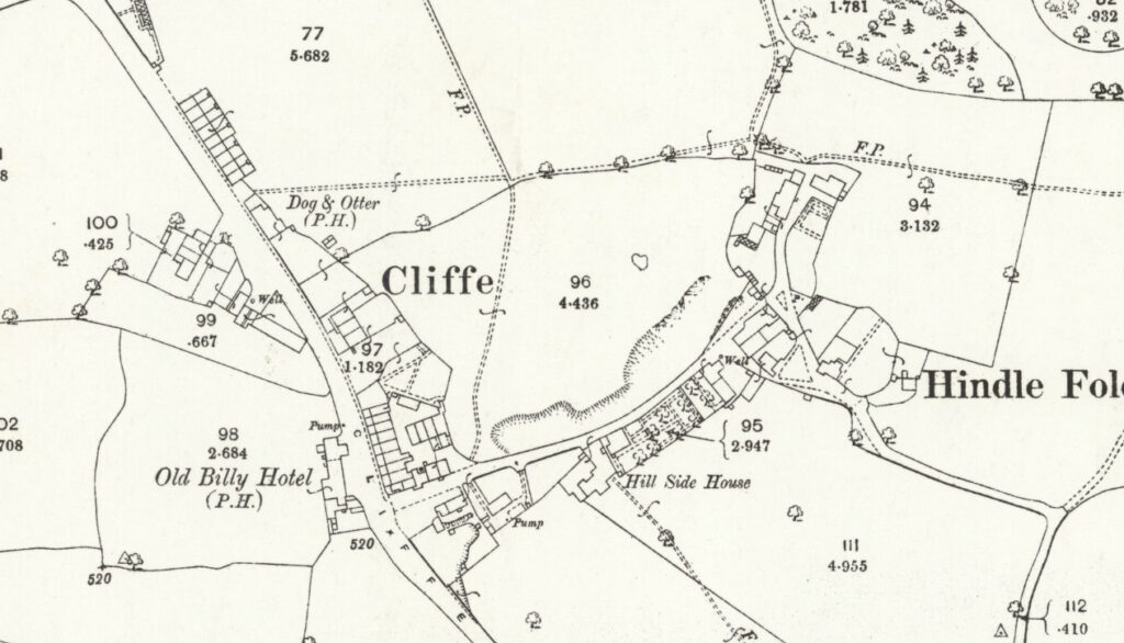 1890 Ordnance Survey map of Cliffe Great Harwood