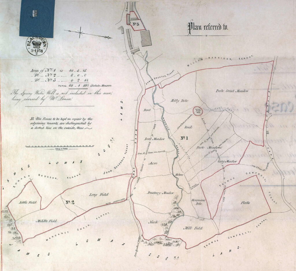 Plan of Birches Farm 1853 - later Plough Inn