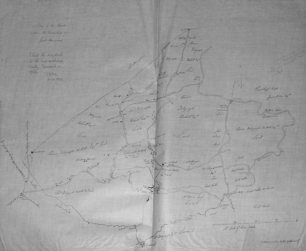 Plan of roads in Great Harwood about 1796