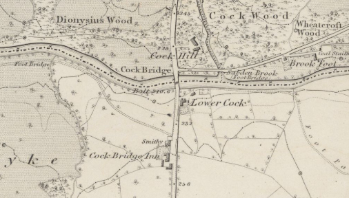 Ordnance survey. Surveyed 1844.