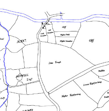 1763 sketch plan of cock bridge area